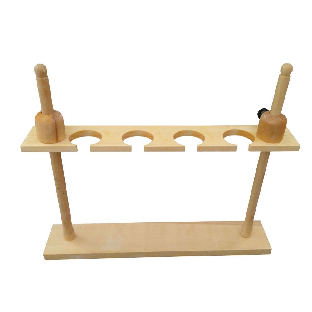 Equipment Rack Funnel Test Tube Colorimeter Tube Pipette Tube Holder Science Laboratory Storage Wooden Rack Experimental Tool