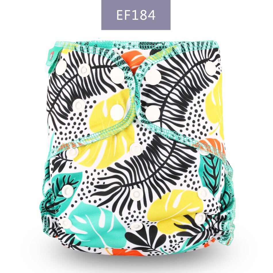 Eco-Friendly Baby Cloth Diaper Reusable Heavy Wetter Hybrid AIO/AI2 Waterproof Bamboo Washable Aio Baby Nappy Best Sell: EF184-Cloth Diaper