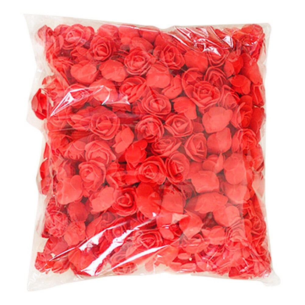 500 pièces/paquet fait à la main Rose fleur Simulation mousse PE décoratif fleur tête guirlande accessoires NOV99