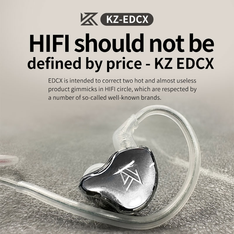 KZ EDC EDCX Wired Headset Hanging In Ear Earbuds Headphones With Microphone Game Sport Monitor Noice Cancelling Earphones
