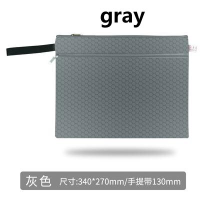 A4 Canvas File Folder Bag Men Portable Office Supplies Organizer Bags Double Layer Portable School Document Supplies: 1