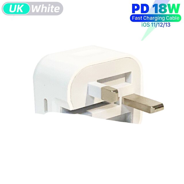 20w 18w usb c-lader voor iphone 12 pro max 11 xs xr snellader type c  qc 3.0 on xiaomi snellader voor mobiele telefoon: 18w britse stekkers