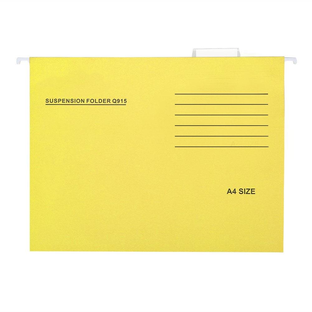 Hanging Document Folders Ultra Thin Universal A4 Adjustable Storage Filing Products Hanging Paper Folders Binding Student: Yellow