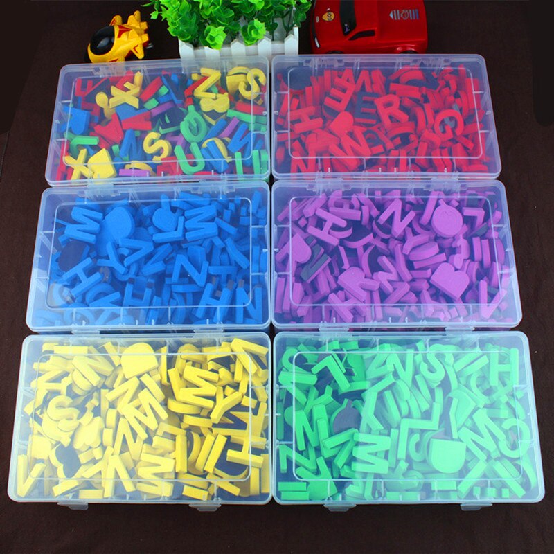 124PCS/Pack Letters EVA Alphabet Soft Magnetic Stickers Refrigerator Sticker Classroom Whiteboard Gadget Early Education Tools