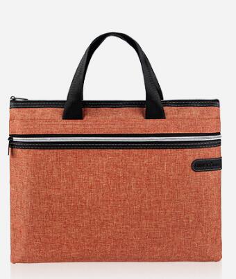Oxford stoff dokumentveske stor kapasitet tote bag mannlig forretningsinformasjon bok bag lerret dokumentmappe dokumentbag: Oransje