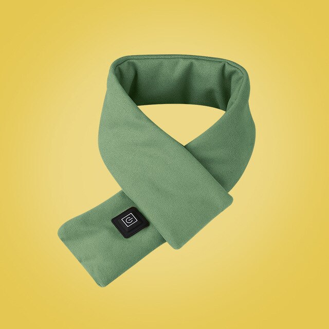 Écharpe chauffante USB améliorée pour garder au pendant la conduite, écharpe chauffante intelligente, solide, équipement de Massage d&#39;extérieur, hiver: green