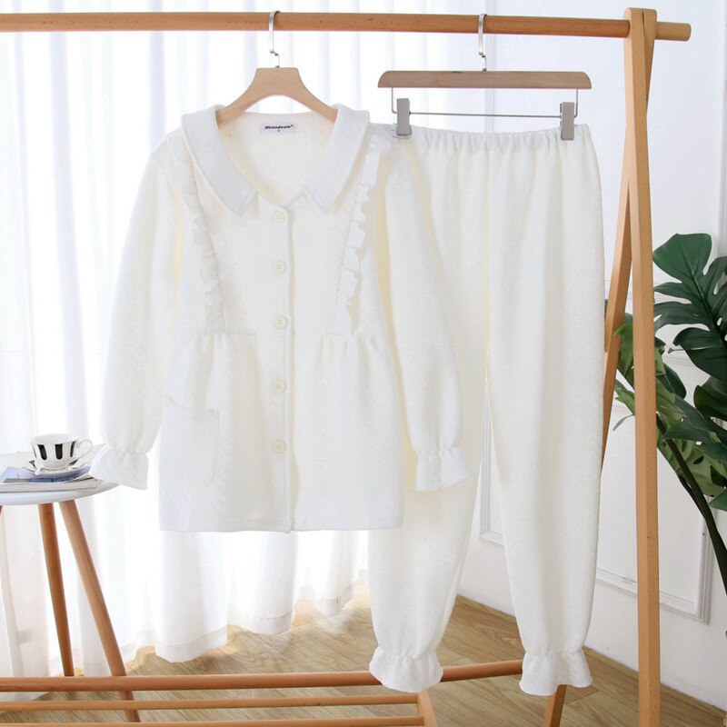 Fdfklak Katoen Borstvoeding Kleding Zwangerschap Feeding Homewear Lente Herfst Lange Mouw Zwangere Moederschap Pyjama