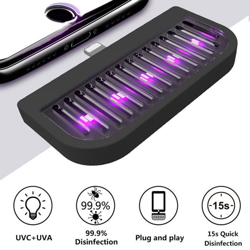 Portable UV Disinfection Lamp For Phone Household Ultraviolet Lamps UVC Germicidal Light Sterilizing Lights Kitchen Tools Cocina