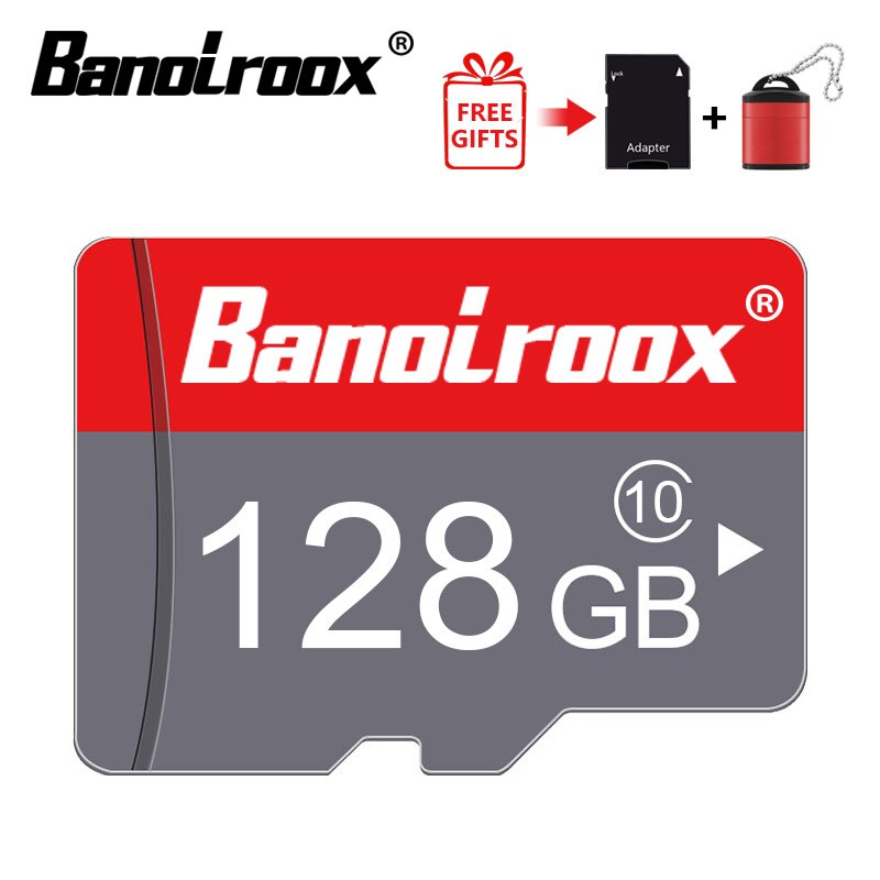 Banolroox Micro SD card 128GB флешка 8GB 16GB 32GB 64GB C10 карта памяти memory card microsd 128GB with adapter&card reader: 128GBadapter reader