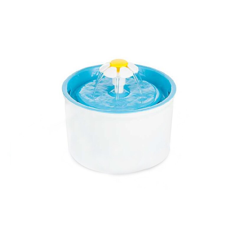 1.6L Automatic Pet Cat Water Fountain Drinking Mute Flower Water Dispenser with Filters Dog Cat Health Caring Drinker Product: Blue