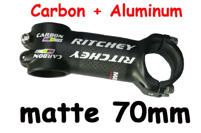 Carbon cykel frempind letvægts aluminium carbon fiber stigerør stang frempind landevej cykel frempind mtb styr frempinde 28.6-31.8mm freeshiping: Skriv en stilk 70 mat