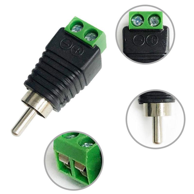 10 Stks/set Rca Onnector Plug Speaker Bedrade Om Audio Rca Male Connector Adapter Jack Plug Rca Connector