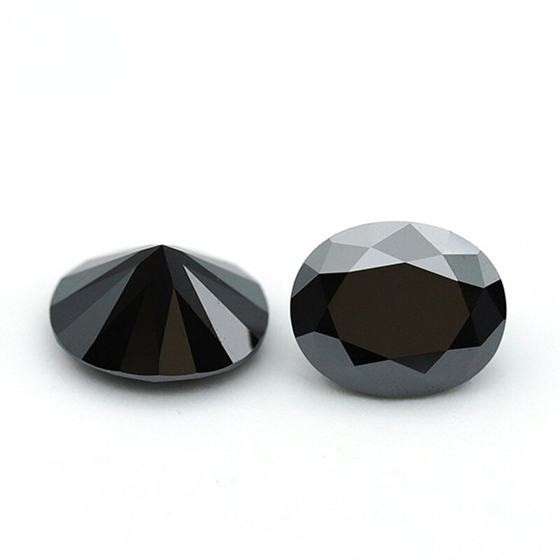 dunkel Moissanite Schwarz Farbe 1,0 ct Oval schneiden bilden verlieren Edelsteine Frauen Schmuck, Der