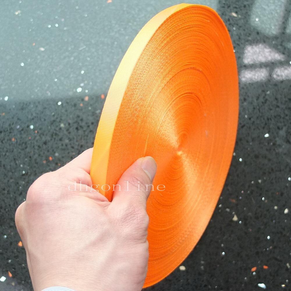 Sangle de ceinture robbin en nylon 10mm 25 yards 3/8 " pour boucles, lanière, sangle pivotante: Orange