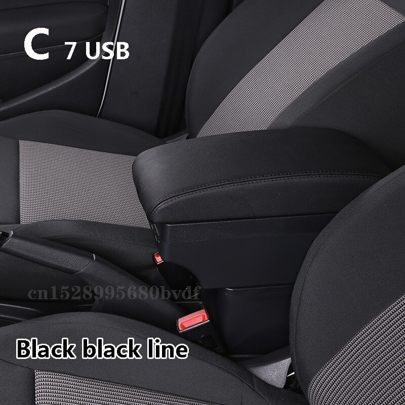 Voor Peugeot 208 Armsteun Doos Verhoog Dubbele Laag Centrale Winkel Inhoud Bekerhouder Asbak Accessoires: C001