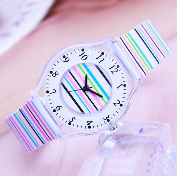 Eenvoudig patroon jongens meisjes sporthorloge waterdicht siliconen studentenhorloge waterbestendig kinderen quartz horloge klok: 1