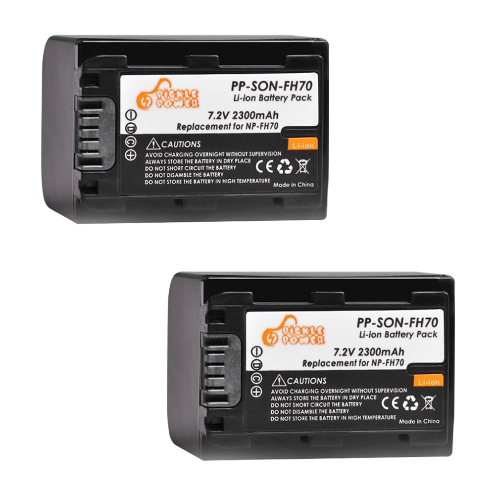 NP-FH50 Battery+LCD USB Charger Replacement for Sony DCR-DVD650 HC20 HC21 HC22 HC48 HC51 HC52 HC53 HC62 SR42 SR45 SR65 SR82: 2 Battery
