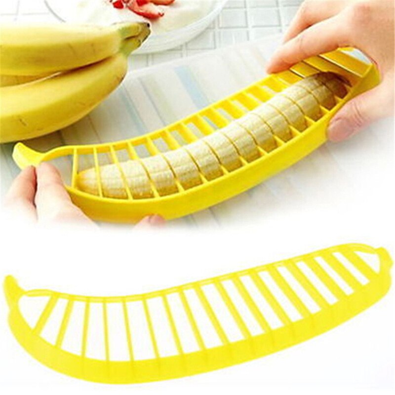 Banana Slicer Chopper Cutter Plastic Banana Salade Make Tool Fruitsalade Worst Cereal Cutter Plastic Banaan 301-0430