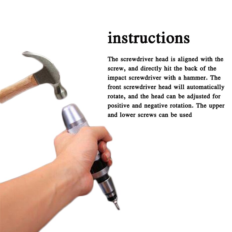 Mini Impact Screwdriver Multi-function Strike Screwdriver Cross Super Hard Industrial-grade Tapping Screwdriver Screwdriver Set