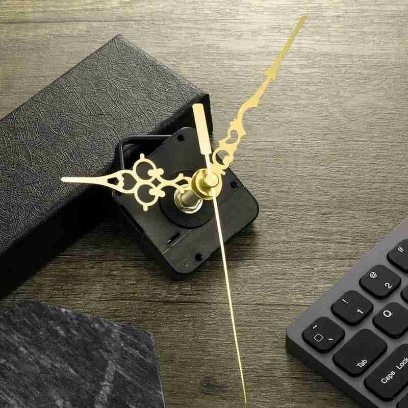 Lydløs væg quartz urværk sæt gør-det-selv præcision visere mute guld udskiftning sort ur tilbehør reparation mekanisme til  n0 z 6
