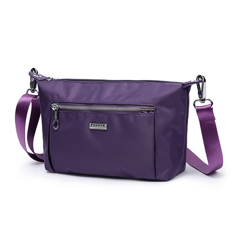 Fouvor Summer Women Bag Oxford Handbags Waterproof Shoulder Bag Small Flap Crossbody Bags for Women Messenger Bags: Purple