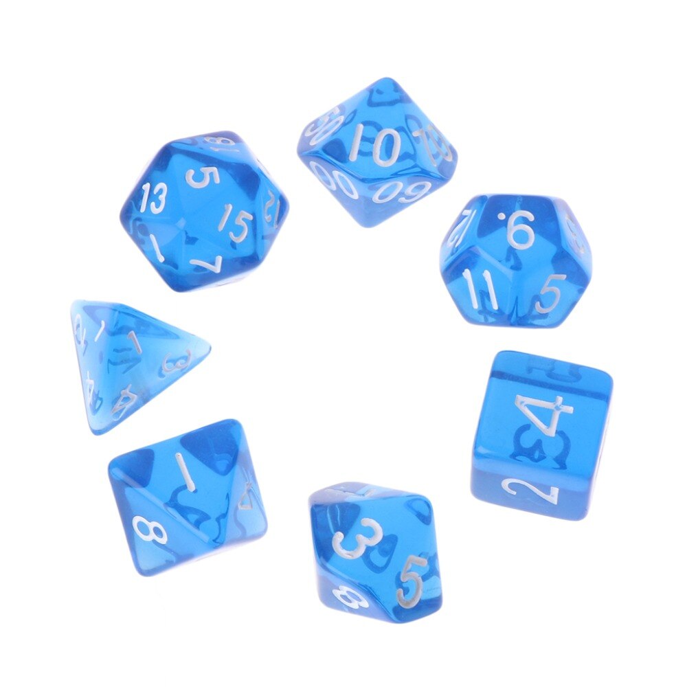 7pcs/set Polyhedral Multi Sided Dice D4-D20 Dungeons&Dragon D&D RPG Poly Game