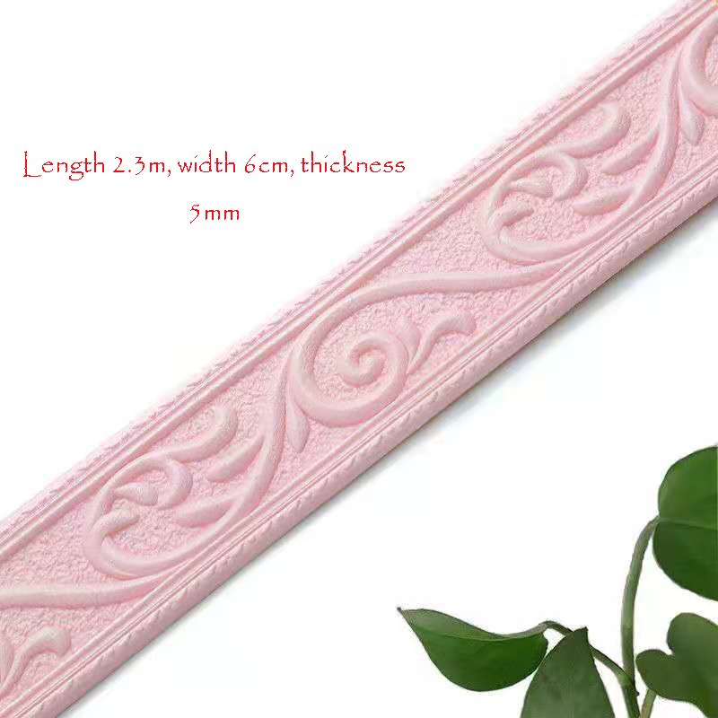 3D Solid Wall Edge Strip Sticker Self-Adhesive Skirting Board Corner Waist Line Sticker Wall Decoration Line Skirting Line Frame: B005