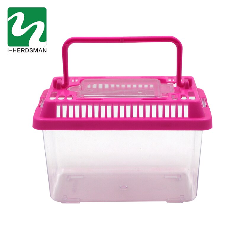 5 pcs Mini Fish Tank Portable Reptile Goldfish Breeding Box Transport Tortoise Boxes Desktop Aquarium Plastic Insect Feeding Box