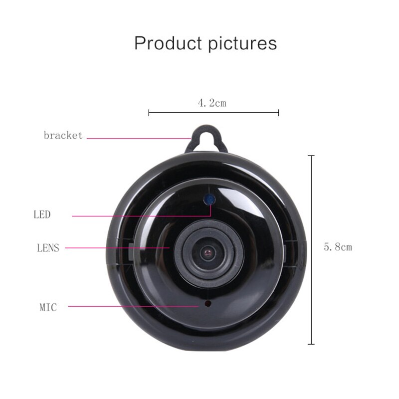 1080p mini kamera wifi kamera trådløs overvågning kamera baby skærm  v380 pro