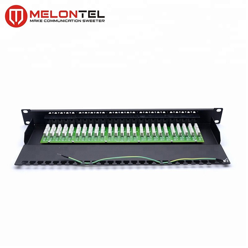 MT-4004 19 Inch Rack Mount Type 1U 50 Port Cat3 RJ11 Telephone Patch Panel With Dual IDC