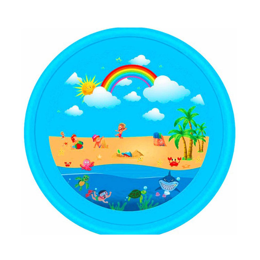 Outdoor Lawn Beach Sea Animal Inflatable Water Spray Kids Play Pad Mat Water Games Beach Mat Cushion Toys