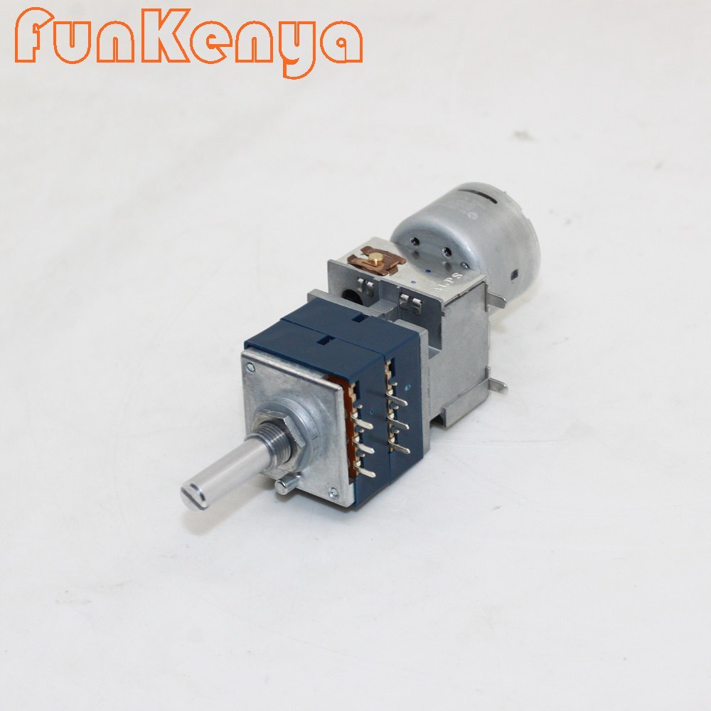 Duplo 2*10k 2*50k 2*100k estéreo alpes rk27 motorizado potenciômetro controle de som de volume remoto para tubo vintage amp alta fidelidade áudio diy