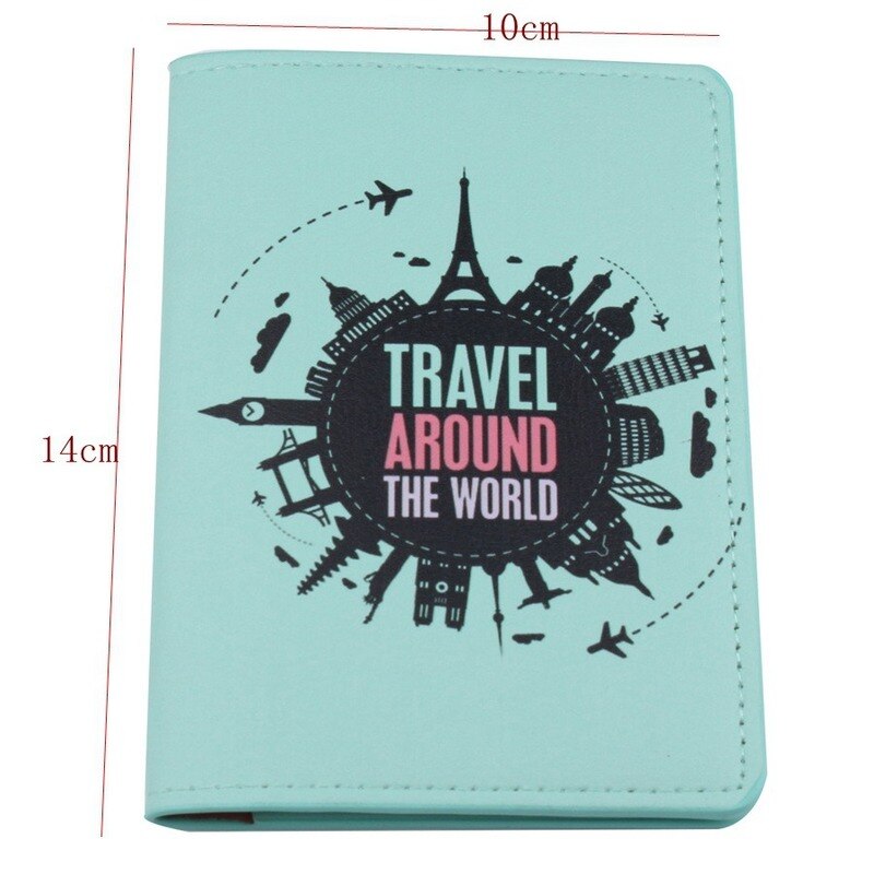 2022 Cover Travel Passport Cover Card Case Vrouwen Mannen Reizen Creditcardhouder Reizen Id &amp; Document Paspoorthouder: Blue-A