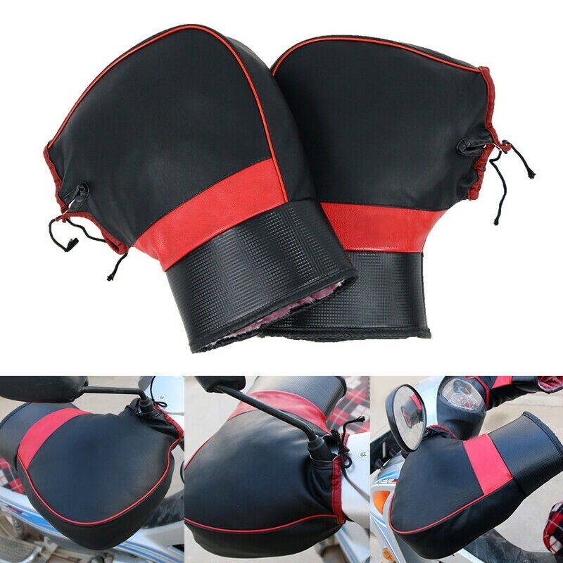 Motorcycle Handlebar Muffs Gloves Hand Guard Motorbike Winter Thermal Warm Mitts
