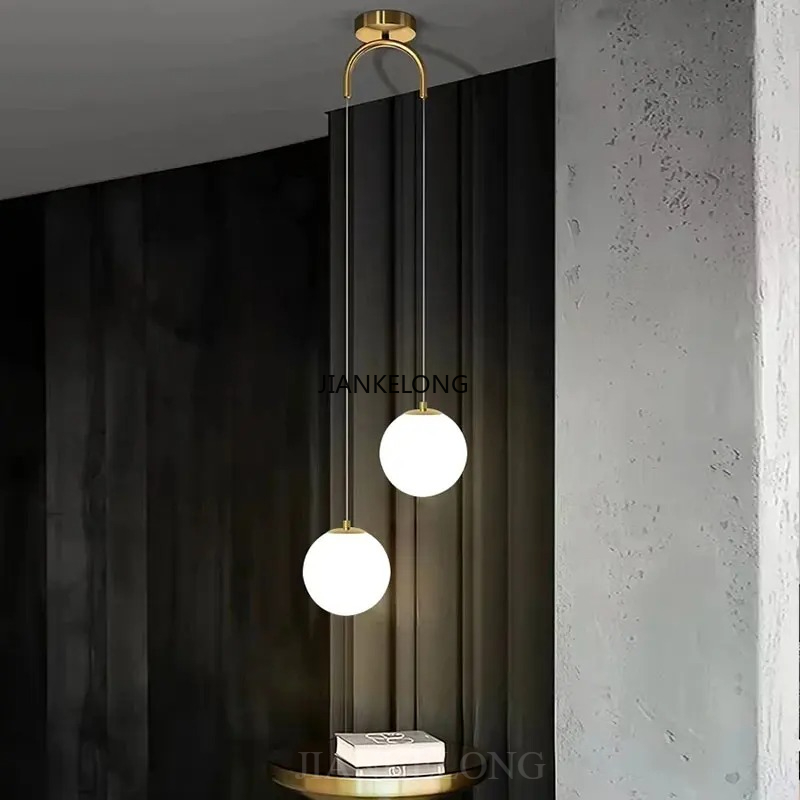 Moderne Glas-LED-Pendelleuchten Nordische Wohnzimmer-Schlafzimmer-Beleuchtung Innenbeleuchtung Restaurant Bar Heim-Dekor Hängelampe 220V