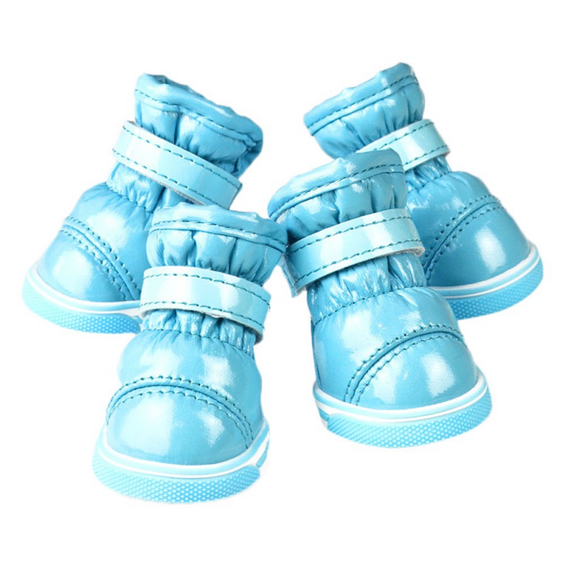 4 pièces/ensembles hiver chien chaussures de pluie imperméables pour petits chiens polaire chiot chaussures pour animaux de compagnie chien bottes de neige Chihuahua Yorkie Teddy Sho