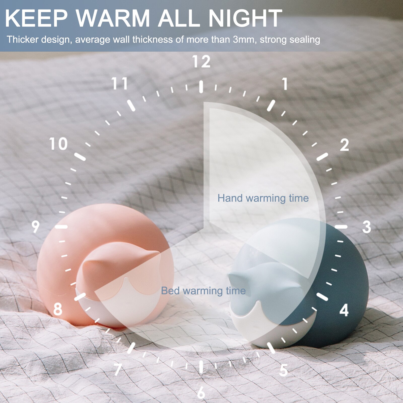 Przenośny termofor ogrzewacz dłoni butelka mikrofalowa przenośny uroczy kreskówkowy kot chłodnica wielokrotnego użytku ogrzewanie chłodzenie lodowe prezent na zewnątrz