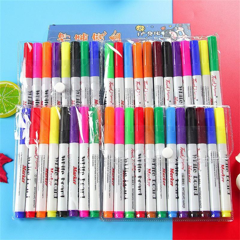 Knysna-rotulador de pizarra blanca de 12 colores, rotuladores coloridos borrables, bolígrafos de tiza líquida, escuela, oficina, escritura, pintura estacionaria