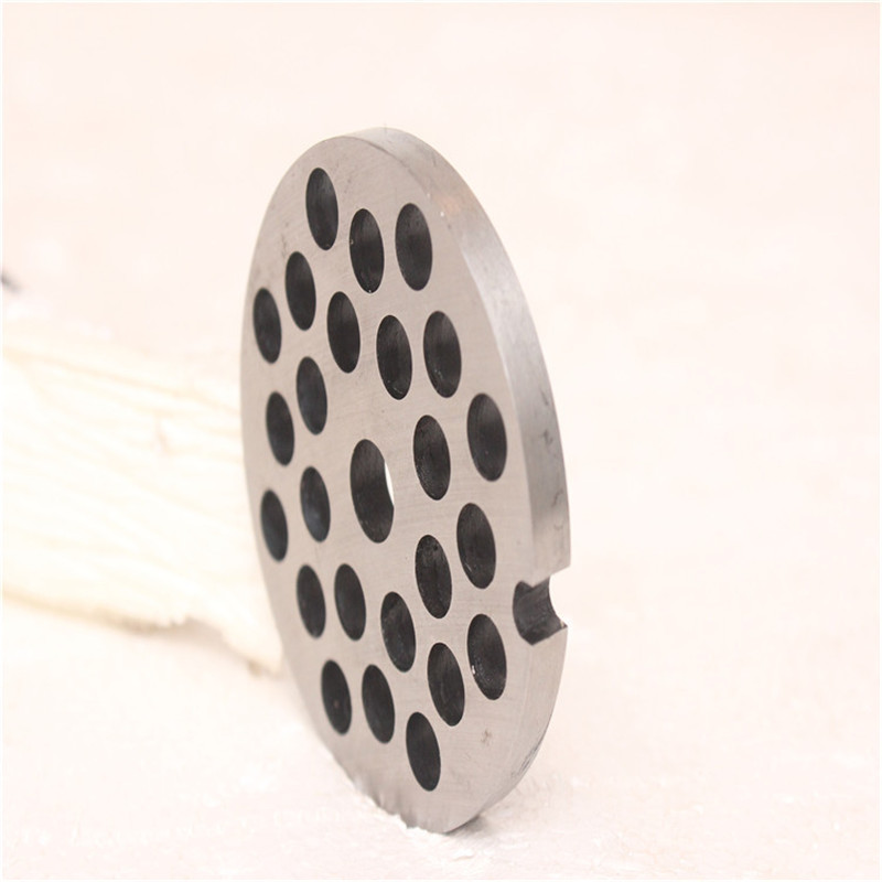 304 Stainless Steel Meat Grinder Blade Mincer Plate Disc Replacement Part for 8# Type Manual Meat Grinder Mincer Knife Accessory: Burgundy