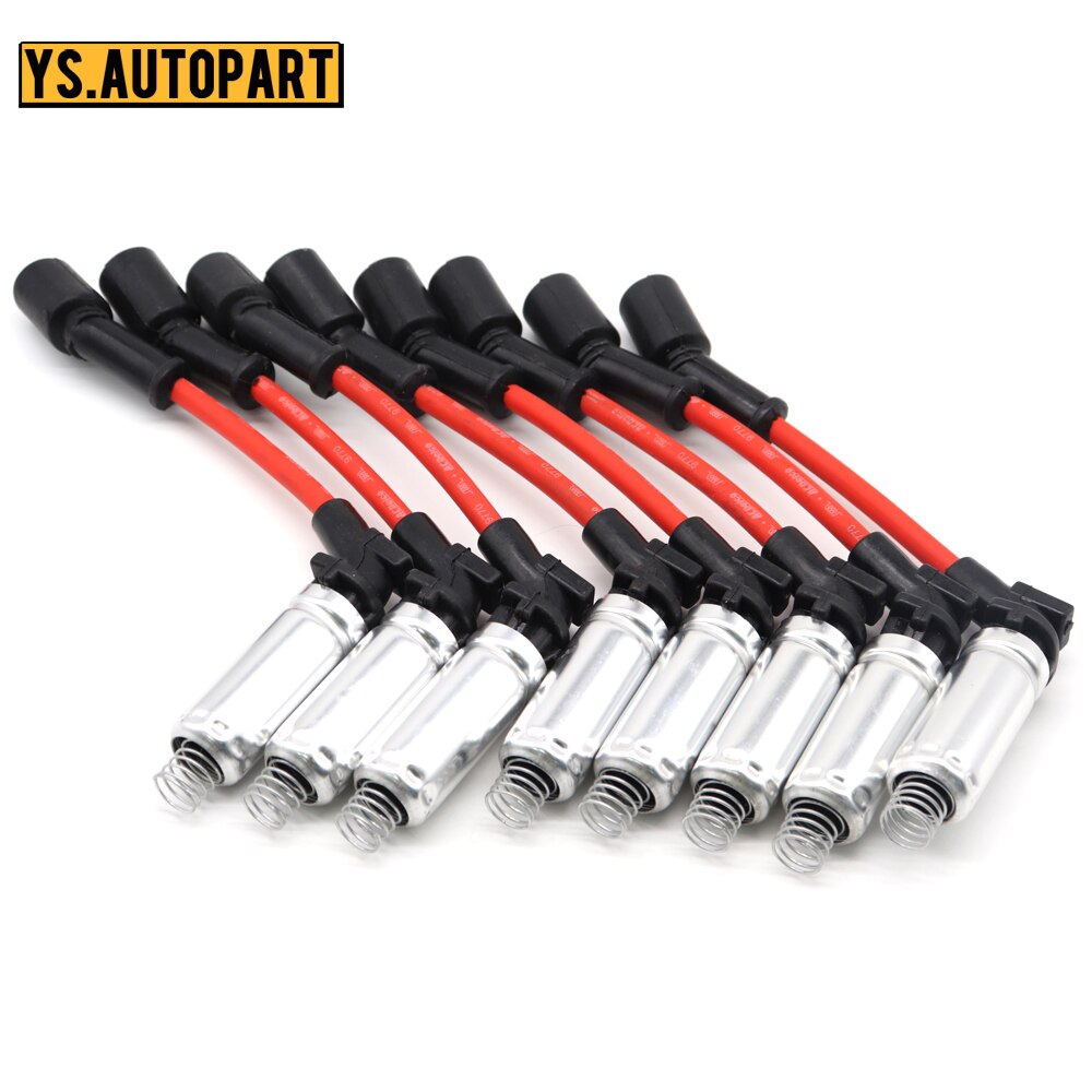 Juego de cables de bujía de encendido para Chevrolet Avalanche GMC Envoy Yukon XL Pontiac Grand Prix GTO Hummer, 8 Uds., 48322R