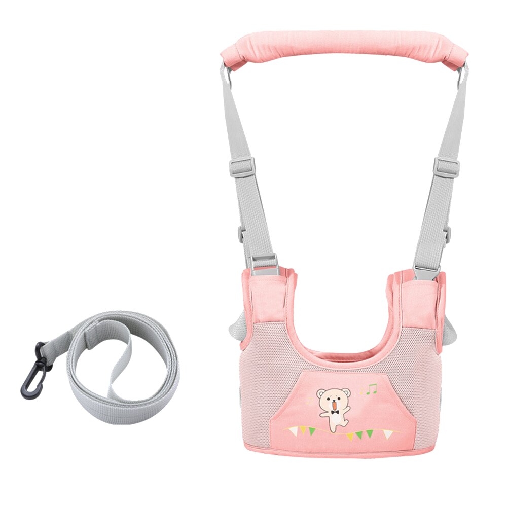 Corde d&#39;apprentissage pour bébé, ceinture de marche pour bébé, pour garçon et fille, Anti-chute, à double usage, corde de Traction artefact: Breathable Pink
