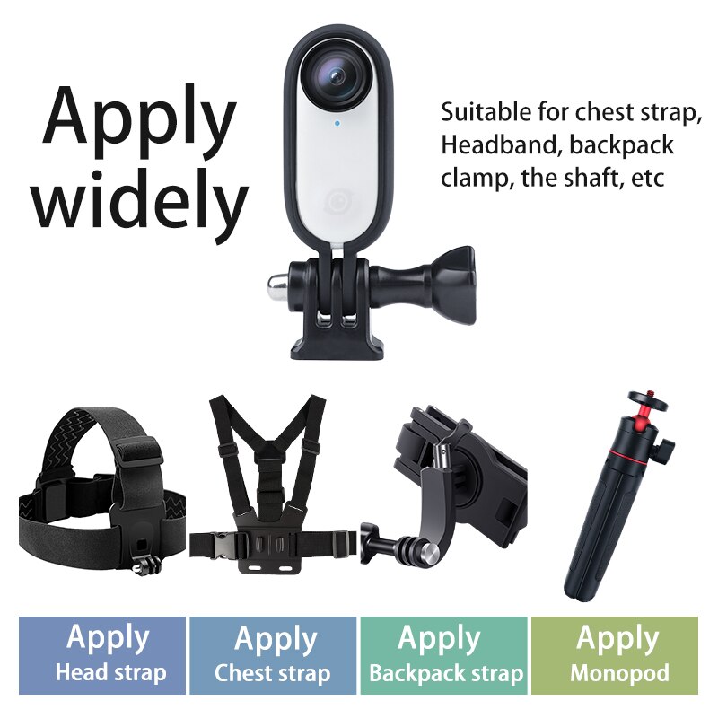 Beschermende Frame Border Case Mount Installlation 1/4 Schroef Gat Verstelbare Hoek Beugel Voor Insta360 Go2 Duim Accessoires
