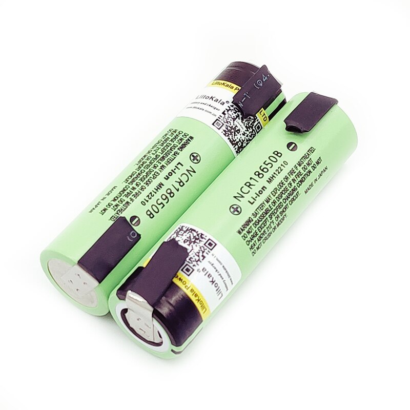 Liitokala originele NCR18650B 3.7V 18650 3400mAh 18650 oplaadbare lithium batterij + DIY nikkel stuk