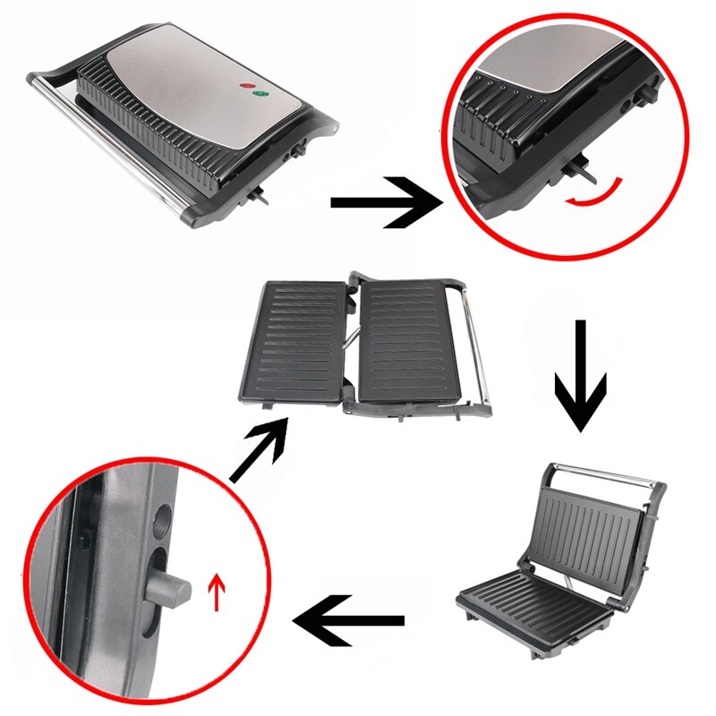 Multifunctional Heating Electric Baking Pan Steak Machine Panini Machine EU Plug