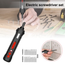 1P Elektrische Schroevendraaier Set Mini Precisie Cordless Power Schroevendraaier Thuis Draagbare Eenvoudig Te Bedienen Schroevendraaier Tool