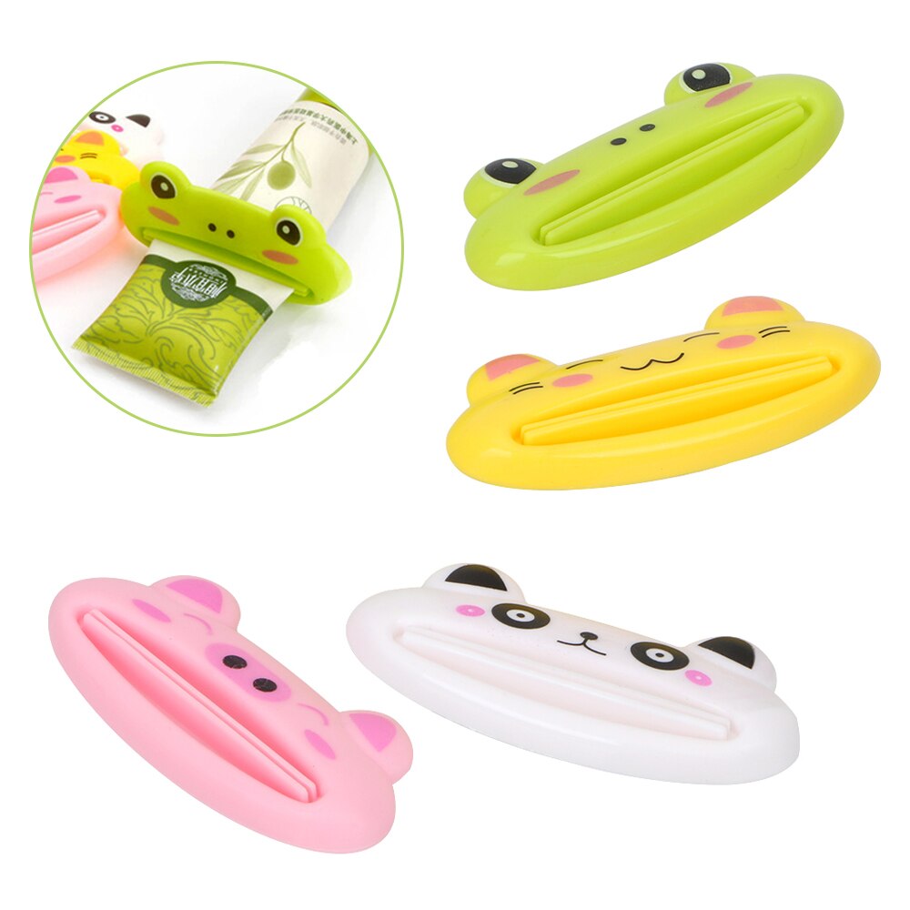 Extruding Toothpaste Clip Easy Cartoon Animals Shaped Cream Tube Squeezer Toothpaste Squeezer Dispenser Bathroom Products