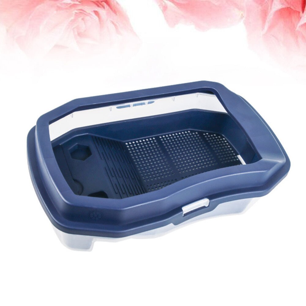 Turtle Tank Container Triple Layer Turtle Live Feeding Platform Box (Blue)