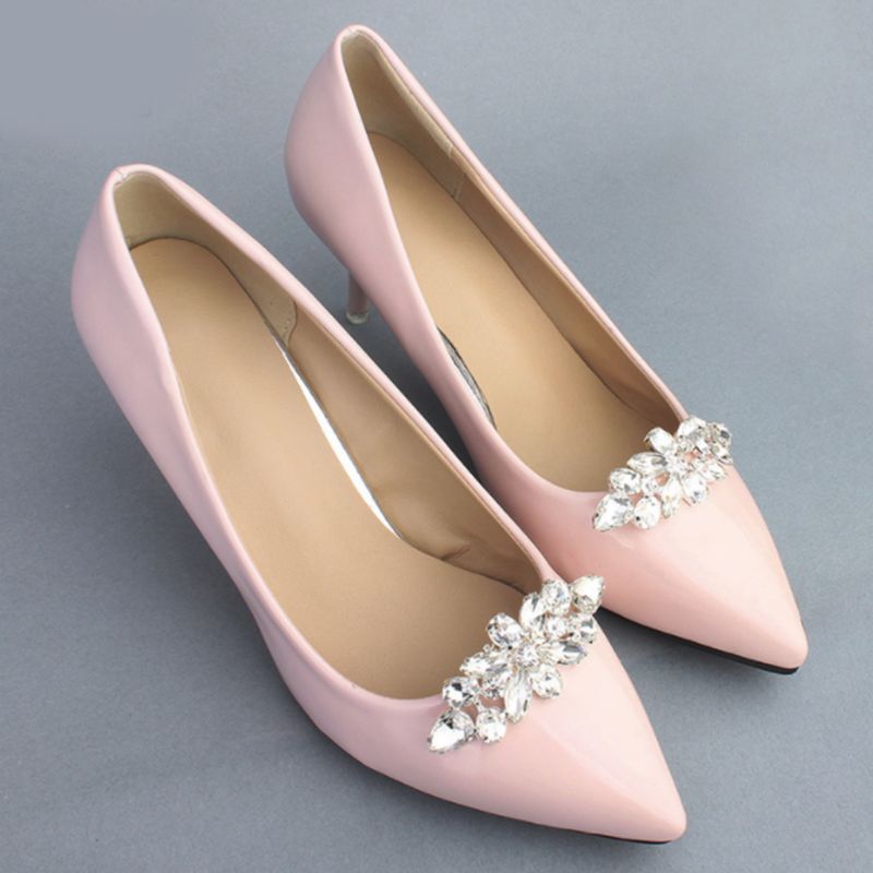 2pcs Shoe Clip High Heels Women Shoes Decoration Wedding Bridal Buckle Rhinestone Decorative Luxury DIY Accessories