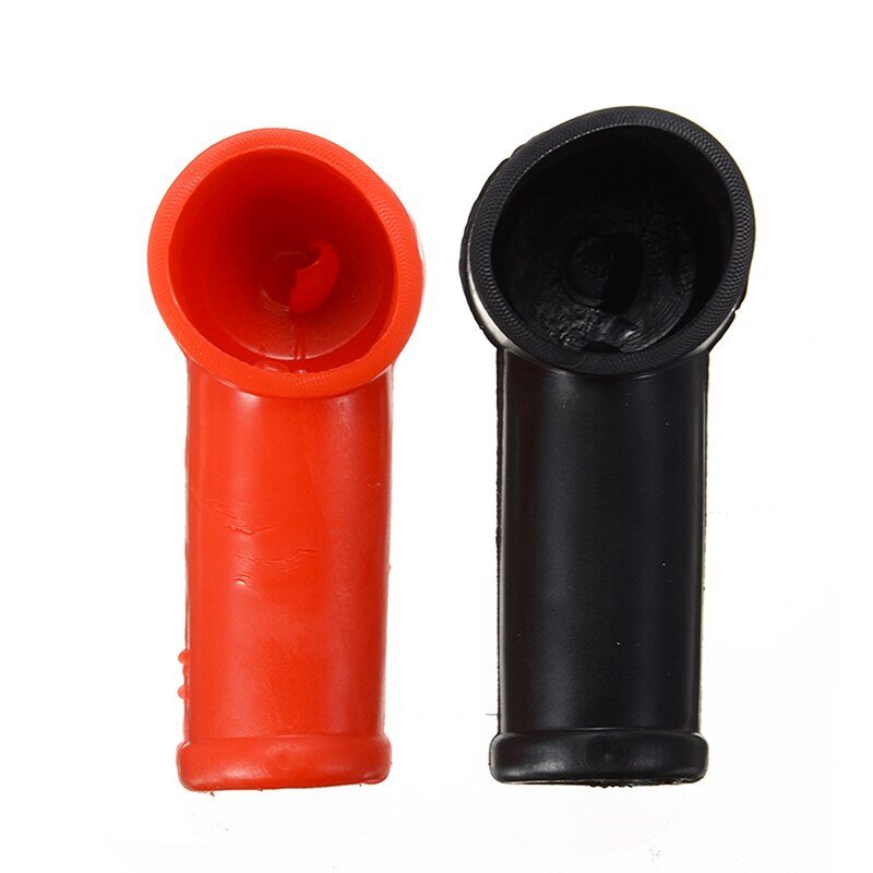 10pcs Black Red Battery Terminal Protective Covers Round Insulating Caps Insulating Protector Replacement Batteries Accessories