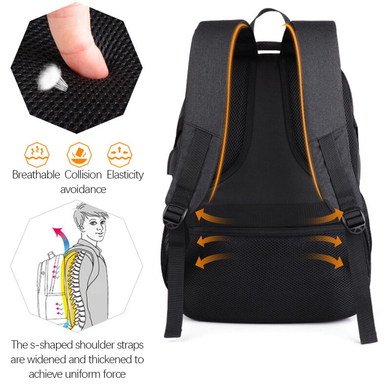 Sport herre ryggsekk basketball fotball herre skolesekk for gutter fotball pakke usb laptop bag fotball nett gym vesker hann